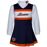 Reebok Chicago Bears Preschool Girls Navy Blue-White 2-Piece Turtleneck & Cheerleader Dress Set (5/6)