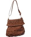 ''Leaf Motif'' Crossbody Bag