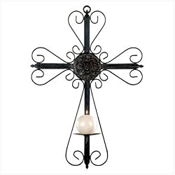 Wall Mounted Cross Candle Holder