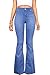 Celebrity Pink Women's Juniors High Waist Fitted Flare Bottom Jeans