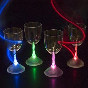 Glowing Glasses Single Wine