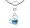 Birthstone Spacer Bead Charm (Crystal Light Blue heart)
