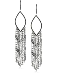 Dana Kellin Sexy Marquis Shape Crystal and Chain Fringe Earrings
