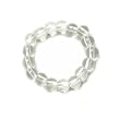Quartz Crystal Beads Stretch Ring, 4mm Beads