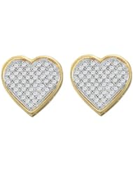 0.30CTW DIAMOND HEART EARRINGS