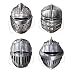 Paper Printed Knight Party Masks (4 count)