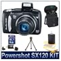 Canon Powershot SX120IS Digital Camera Bundle w/ 4GB SD Memory, Card Reader, Case, Tripod and Lens Cleaning Kit