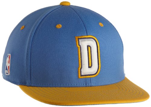 NBA Men's Denver Nuggets Authentic On-Court Cap - Tv12Z, Large/X-Large , Team Color , Light Blue /Gold