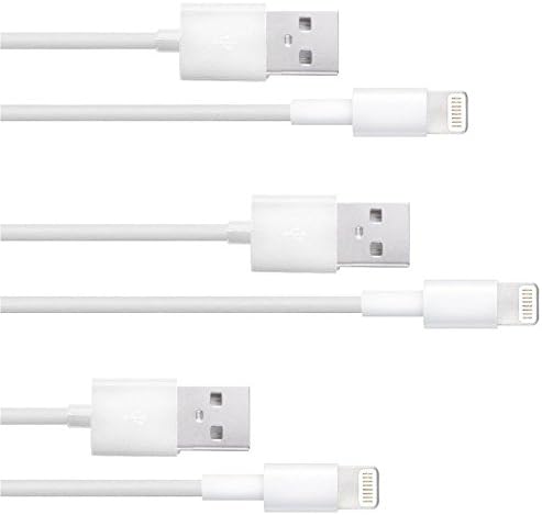 Shoreline Solutions® SET OF 3 (3 ft + 6 ft + 10 ft) Extra Long 8 Pin Sync and Charge Lightning Cable Iphone 6s 6s iPhone 6 6 plus 5s 5 iPad Pro iPod Touch Retina Display iPad Mini iPad Air