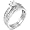 Sterling Silver Cubic Zirconia CZ Wedding Engagement Ring Set Sz 5