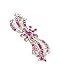 Women's Rhinestone Flower Hair Barrette Clip Hair Pin Antique Silver IMB2147