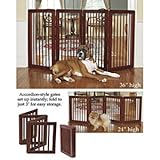 IMAGE OF Expressions Weighted Folding Wood Pet Gate