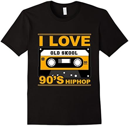 Men's [HOT] I Love Old Skool 90's Hip Hop Music T-Shirt 3XL Black