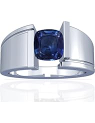 Platinum Cushion Cut Blue Sapphire Solitaire Ring (GIA Certificate)