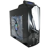 Black Ultimate PC Gaming Case, LCD Temp & Fan Monitor