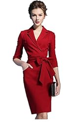 V-neck  Lace Spring  Dress With a Bow(s)