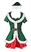 Ecilu Women's Plus Size Cutie Holiday Honey Elf Helper Christmas Costume