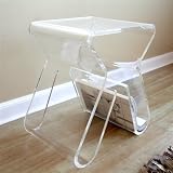 Anouk Acrylic Stool/ End Table - Clear (Medium)
