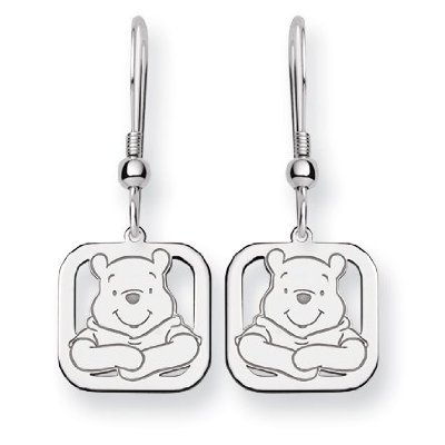 Sterling Silver Disney Winnie the Pooh Dangle Wire Earrings - 10% Off Coupon Today
