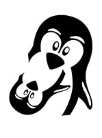Ambiance Live Vinilo Decorativo Funny penguins Negro