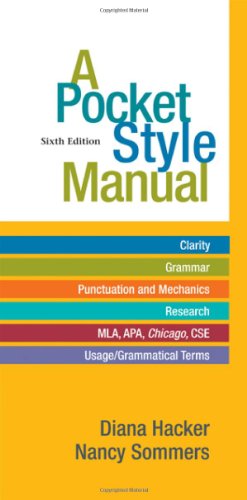 Free Download A Pocket Style Manual By Diana Hacker Nancy Sommers Fionnzxcd