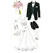 Jolee's Boutique Le Grande Dimensional Sticker-Bride And Groom