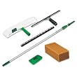 UNGER Pro Window Cleaning Kit w/8-ft. Pole, Scrubber, Squeegee, Scraper, Sponge