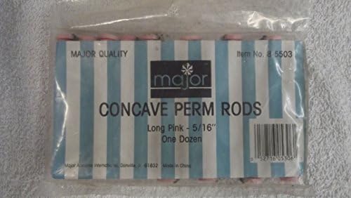 Major Advance One Dozen Concave Long Pink 5/16" Perm Rods