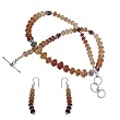 Romantic Gift Silver Multi Gem Necklace Earrings (gnklcs377)