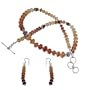 Sterling Silver Multi Gemstone Necklace and Earrings Set