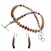 Romantic Gift Silver Multi Gem Necklace Earrings (gnklcs377)