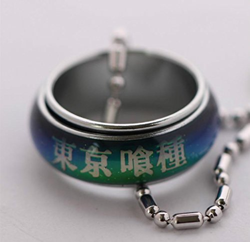 New Tokyo Ghoul Thermostat Discolored Ring with Chain