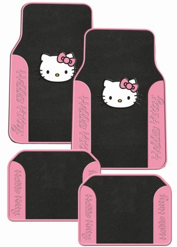 Hello Kitty Sanrio Pink Front & Rear Carpet Auto Car Truck SUV Mats