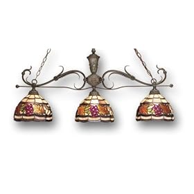 Dale Tiffany TH101032 Golden Harvest Island Light , Antique Golden Sand and Art Glass /Resin Shade