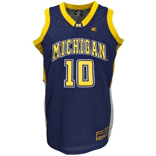 Michigan Wolverines #10 Navy Blue Youth Endline Basketball Jersey