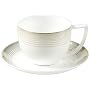 Opus Fine Bone China Gold Rimmed 250ml Teacup & Saucer