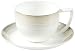 Opus Fine Bone China Gold Rimmed 250ml Teacup & Saucer