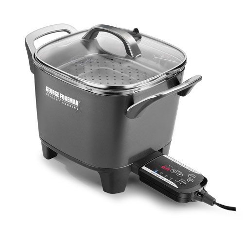 George Foreman RC0010B Smart Kitchen 30-Cup Digital Multicooker with Sear Setting
