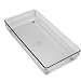 BlissHome, Interdesign, Linus, Drawer Organiser 15 cm by 30 cm by 5 cm, Clear/Chrome