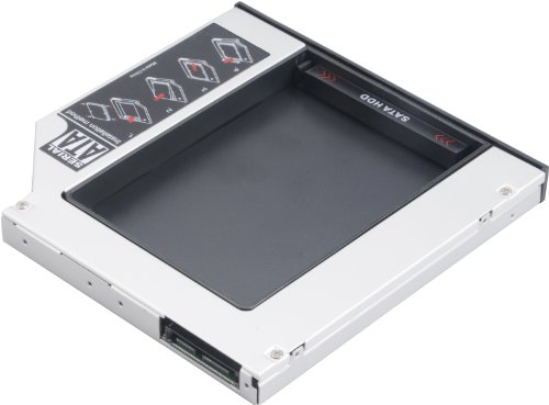 Akasa N.Stor Festplattengeh&auml;use (6,3 cm (2,5 Zoll), Konvertiert SATA-Festplatte an Laptop SATA ODD Bay) schwarz