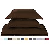 Duvet Cover for a Duvet Insert Comforter, King Size, Brown Chocolate Solid Color, 100% Double Brushed Microfiber Fabric 1800 Series Luxury Bedding Collection, Hypoallergenic, Most Cozy Comfortable Bedroom Set on Amazon, Basic 3-Piece Set Includes Silky Soft Duvet Cover with Pillow Shams, Supreme Quality Bed Linen Sale by Nestl Bedding