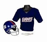 New York Giants NFL Football Helmet & Jersey Top Set