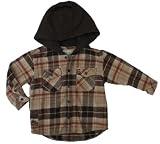 Quiksilver Sherpova Brown Flannel Plaid Hoody 3T