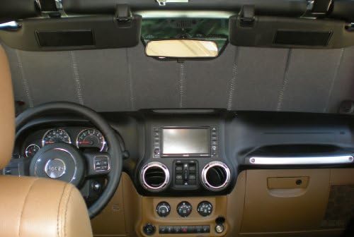 FOLDING Windshield Sunshade for Jeep Wrangler 2007 2008 2009 2010 2011 2012 2013 2014