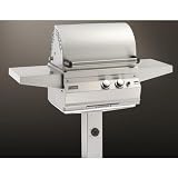 Fire Magic Gas Grills Aurora A430 Propane Gas Grill With Rotisserie On In-Ground Post