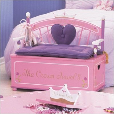 41t5u7VbWDL Levels of Discovery Princess Toy Box Bench