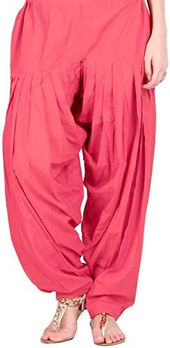 Estyle Women's Semi Patiala Bottom Free Size Pink