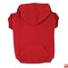 Dog Warm Hooded Sweatshirt - Red - Large
