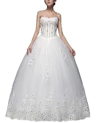 Natural   Waistline Lace-Up Beaded Sleeveless Sweetheart Wedding Dress/Tunic 