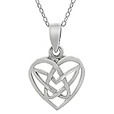 Sterling Silver Celtic Knot Heart Necklace
